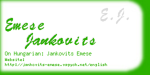 emese jankovits business card